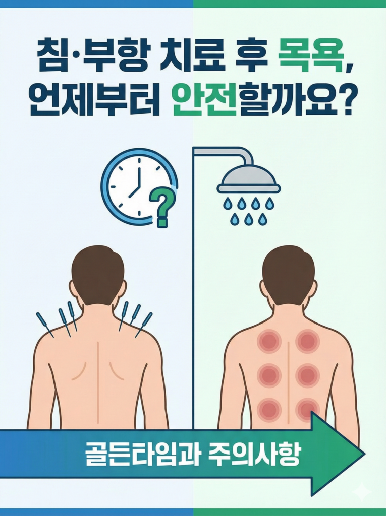 치료 후 목욕, 언제가 적절할까? 침 치료 후 목욕 (1)